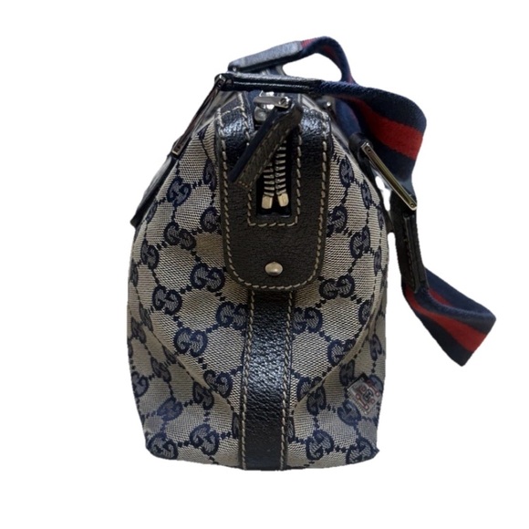 GUCCI GG Canvas Web Sherry Line Hand Bag Serial No. 145759 002122 - Picture 3 of 10